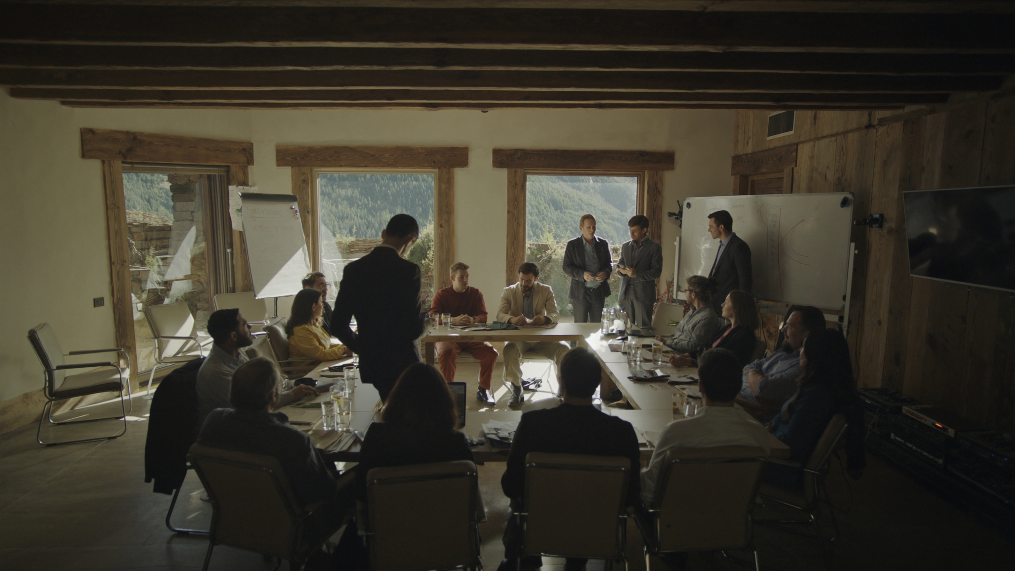 Leadership workshop in Timberline Hall, Alder Peak Lodge